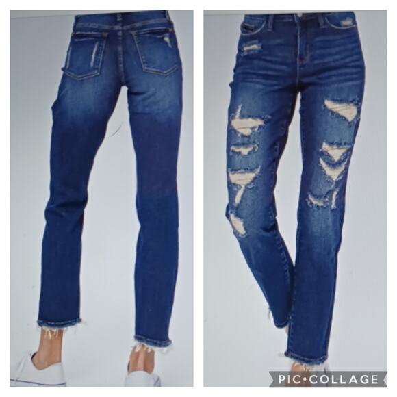 J1046 GUC Judy Blue Destroyed Boyfriend Fit Jeans size 5/27 - Picture 1 of 7